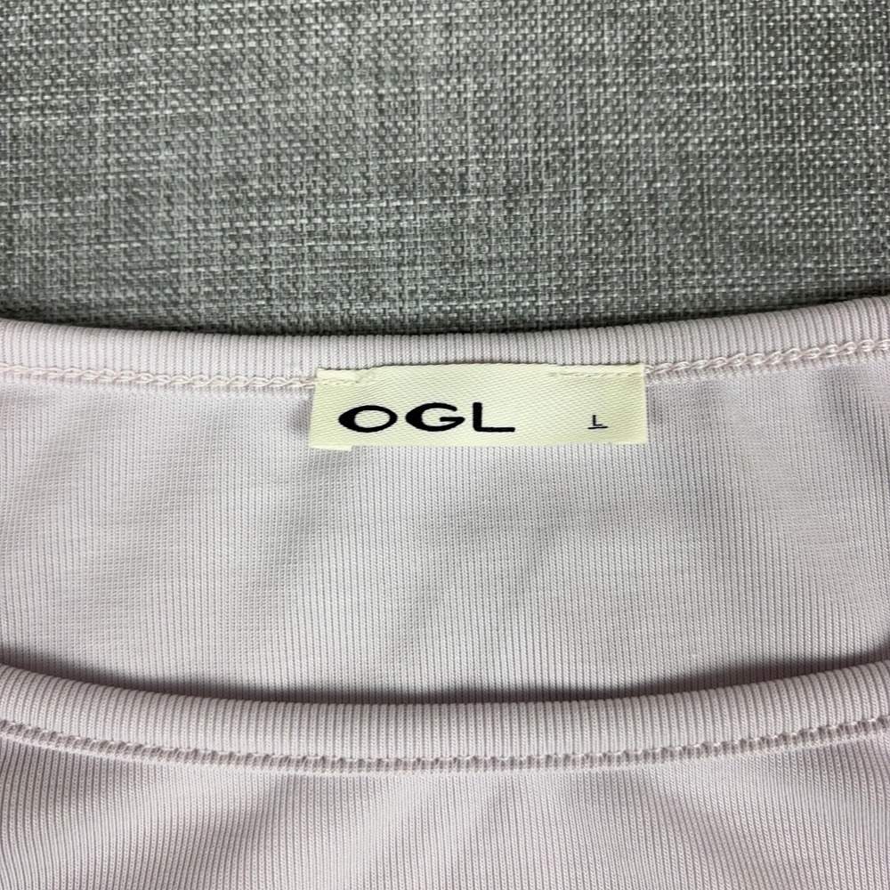 OGL T-Shirt Womens L Purple Kimono Dolman Sleeve Stretch Lightweight Jersey - Picture 2 of 9